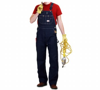 Men's Made in USA Button Fly Bib Overalls