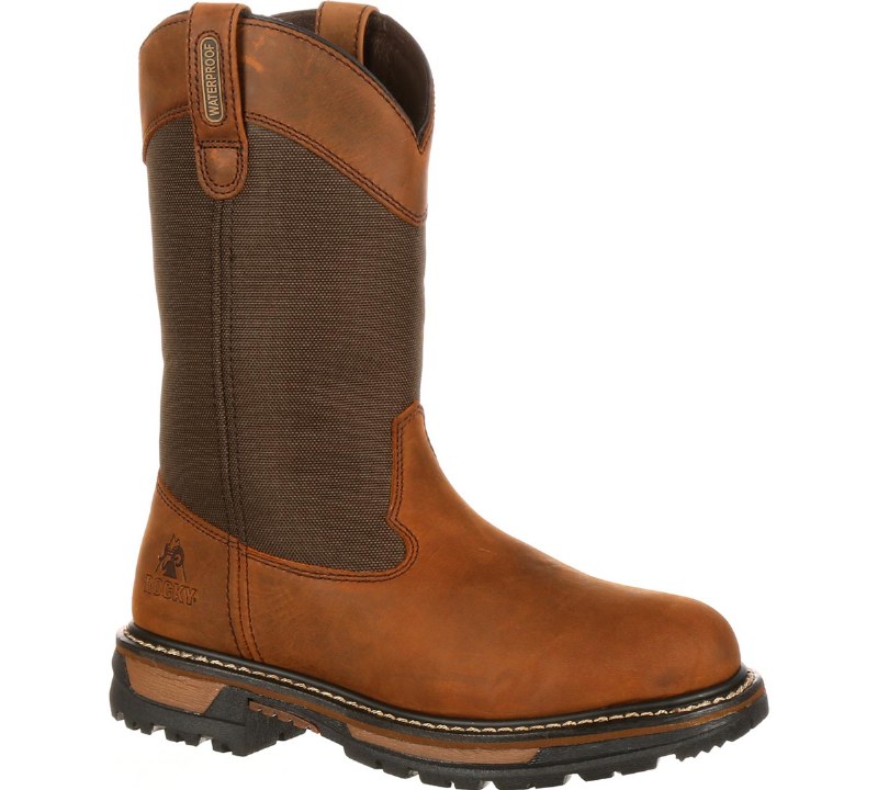 Rocky Ride 200G Insulated Waterproof Wellington Boot Brown