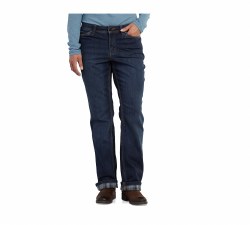 Women's Relaxed-Fit Denim Flannel-Lined Boone Jean