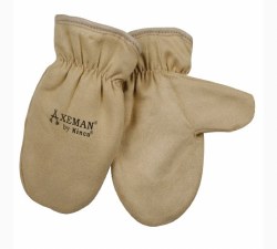 Kid's Tan Full Grain Leather Mitt w/ Heatkeep Thermal Insulation