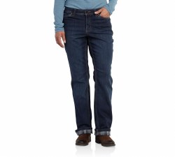 Women's Relaxed-Fit Denim Flannel-Lined Boone Jean