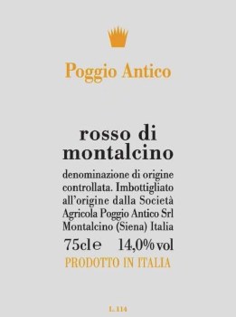Poggio Antico Rosso di Montalcino 2022   750 ml