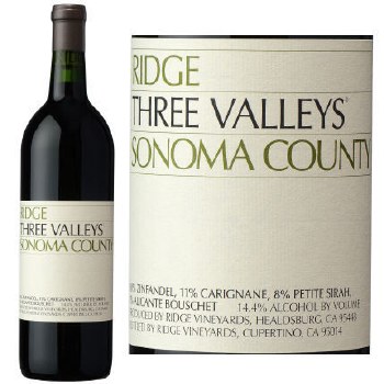 Ridge Three Valleys Sonoma County 2019 (750 ml)