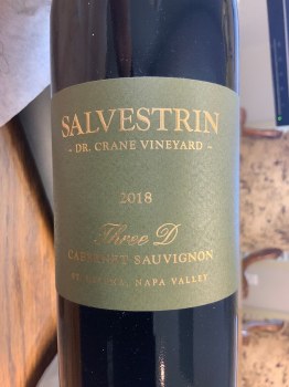 Salvestrin Three D Cabernet Sauvignon Dr Crane Vineyard 2019