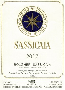 Marchesi Sassicaia 2018 750ml