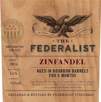 The Federalist Boubon Barrel Aged Zinfandel 2020