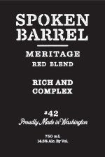 Spoken Barrel Meritage Red Blend Rich and Complex #42 2016
