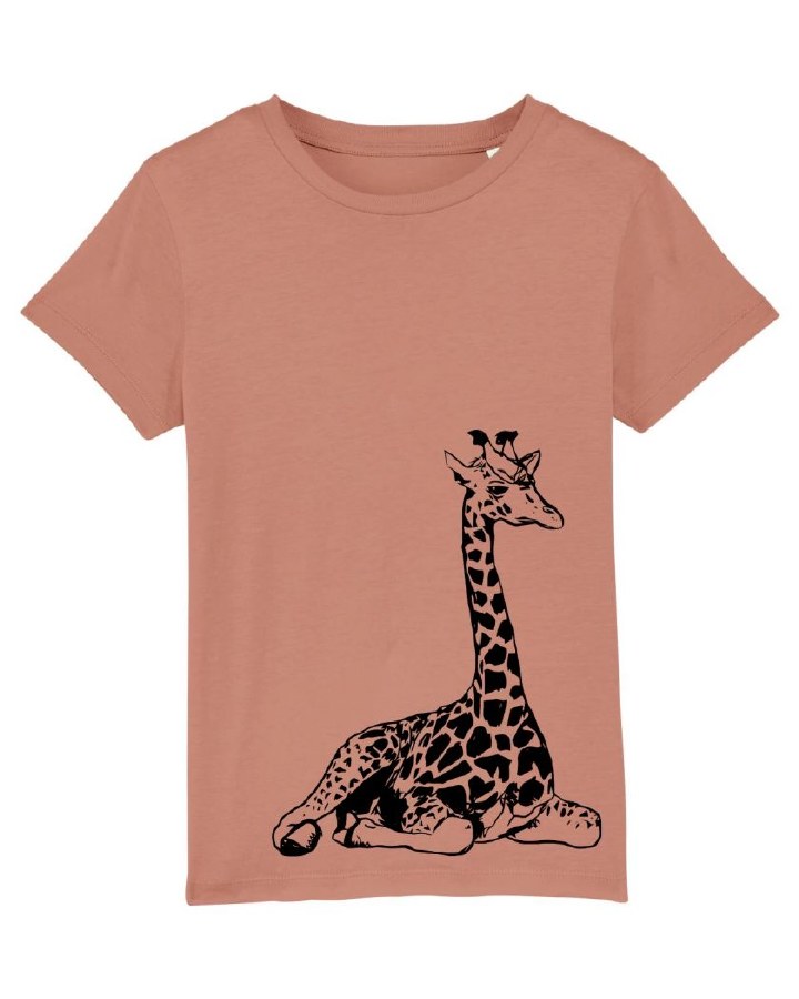 Fauna Kids T-shirt Giraffe Clay