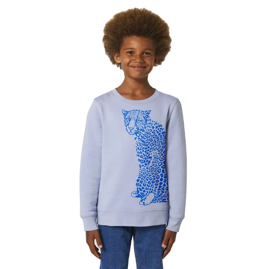 Fauna Kids Sweatshirt Leopard Cool Blue