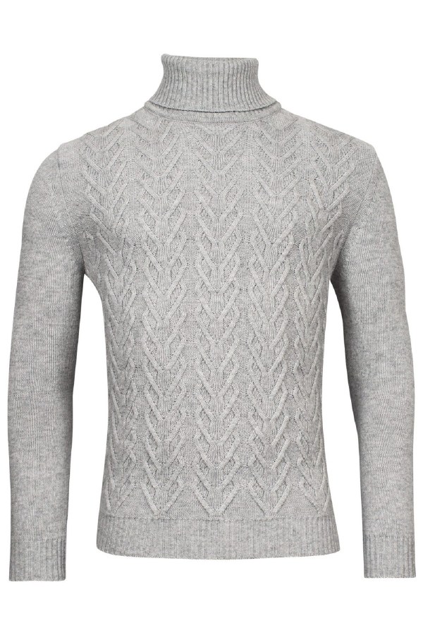 Giordano Cable Knit Cashmere Mix Polo