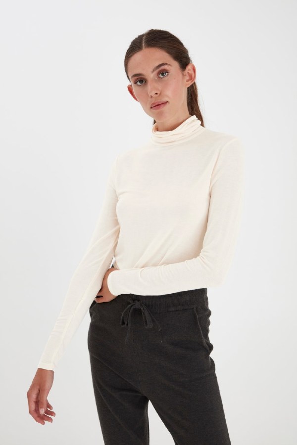 Ichi Philuca Long Sleeve Polo Top
