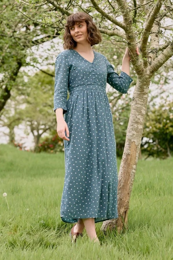 Seasalt 3/4 Feather Slate Dress