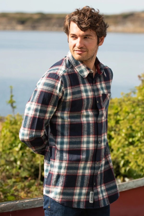 Brakeburn Navy Checked Shirt