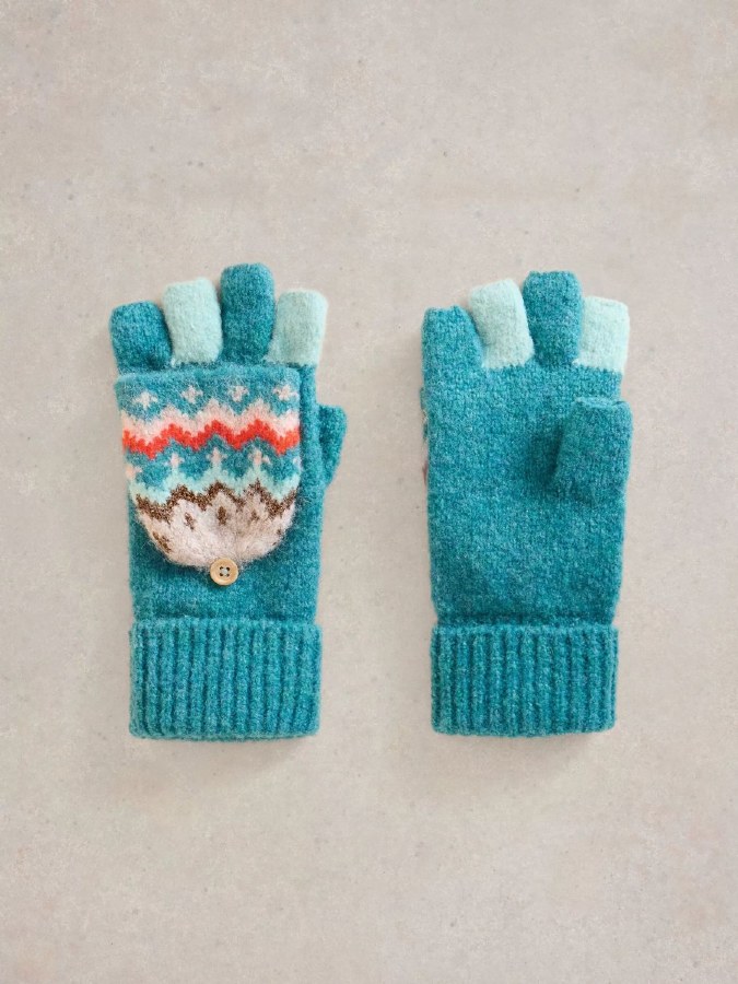 White Stuff ZigZag Flip Mitten