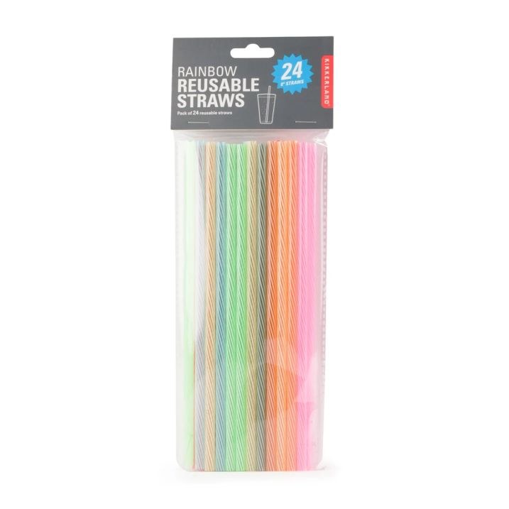 Kikkerland Rainbow Reusable Straws