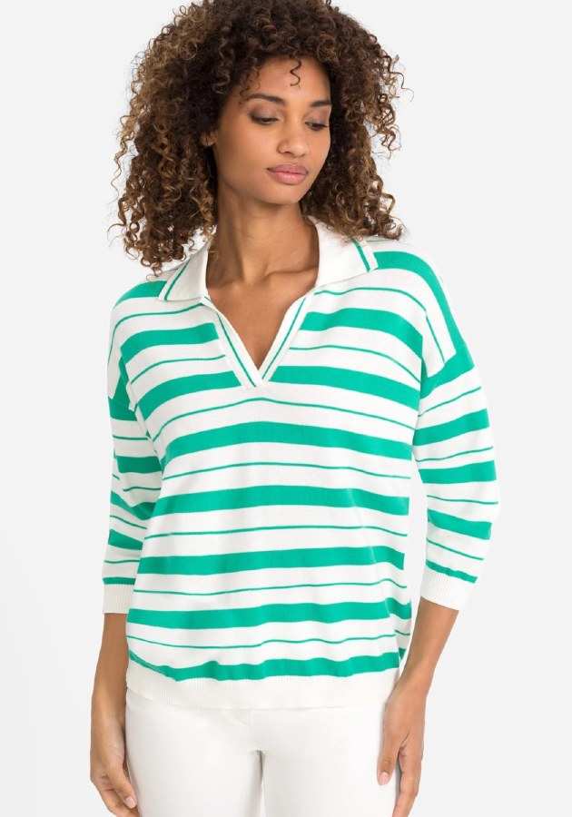 Olsen Stripe Knit Polo