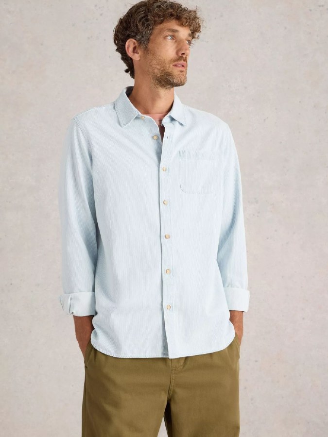 White Stuff Fine Stripe LS Shirt