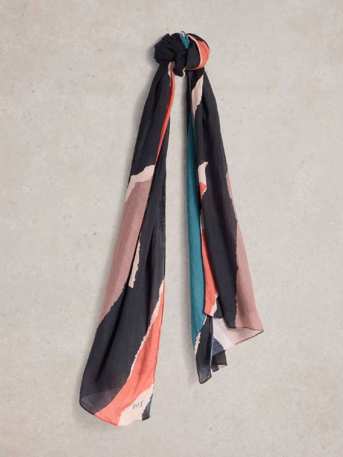White Stuff Abstract Print Scarf