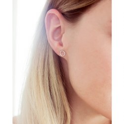 Additional picture of Fawn & Rose Tiny Open Circle Studs