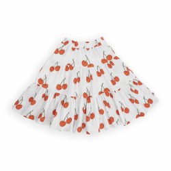 Cherry Flared Skirt 3/4