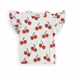Cherry Ruffle Tee 3/4