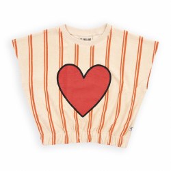 Flame Stripe Top Heart 3/4