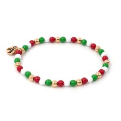 Christmas Stretch Beaded Bracelet