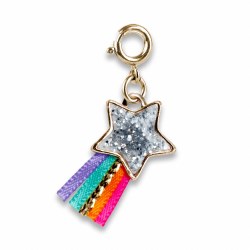Gold Glitter Shooting Star Charm