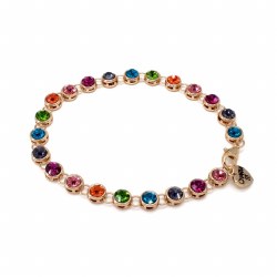 Gold Rainbow Rhinestone Bracelet