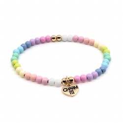 Pastel Bead Stretch Bracelet 4mm