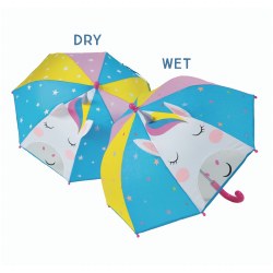 Color Changing 3-D Umbrella Unicorn