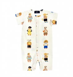 Short Romper Dogs 0-3M