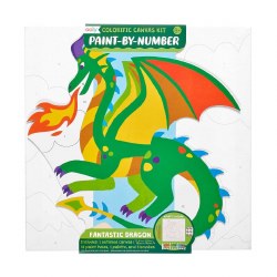 Colorific Canvas Paint By Number Kit Fantastic Dragon