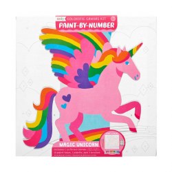 Colorific Canvas Paint By Number Kit Magic Unicorn