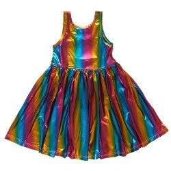 Liza Lame Dress Rainbow 8