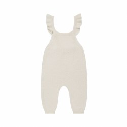 Pointelle Overall Ivory 0-3M