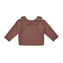 Ruffle Sweater Pecan 0-3M