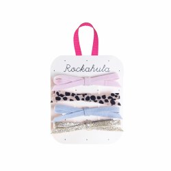 Skinny Bow Clips Luna Leopard