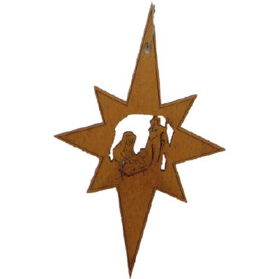 STAR NATIVITY LAZER CUT WOOD