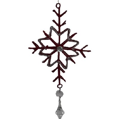 SNOWFLAKE RED WIRED