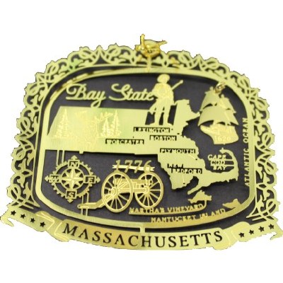 MASSACHUSETTS BRASS ORNAMENT