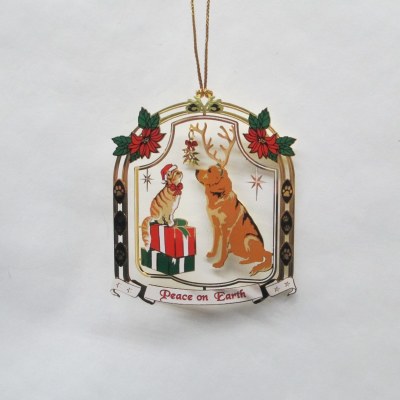 PEACE ON EARTH BRASS ORNAMENT