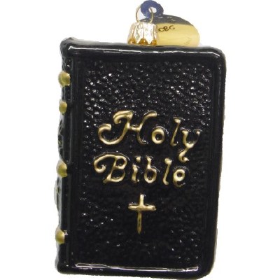 BLACK GLASS HOLY BIBLE