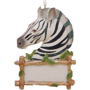 ZEBRA WITH PLAQUE