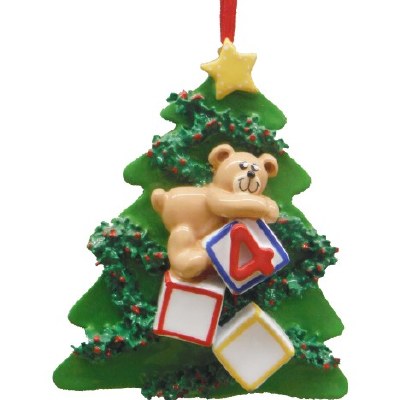 4TH BIRTHDAY BLOCK BEAR