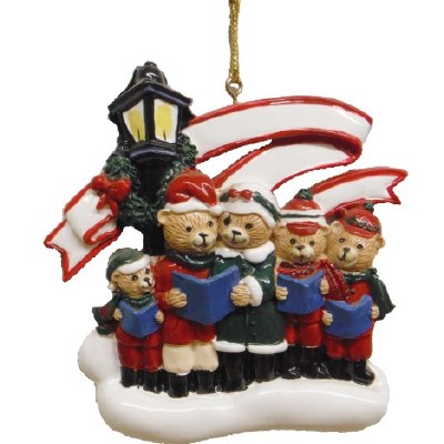 FAMILY OF 5 BEARS CAROLING