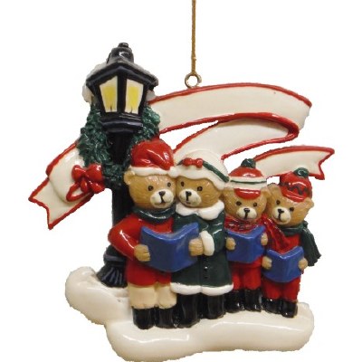 FAMILY OF 4 BEARS CAROLING