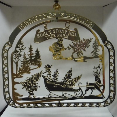BRASS KOHL'S STONY HILL TREE FARM ORNAMENT