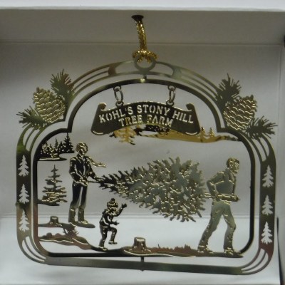BRASS KOHL'S STONY HILL TREE FARM ORNAMENT