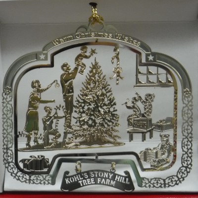 BRASS KOHL'S STONY HILL TREE FARM ORNAMENT